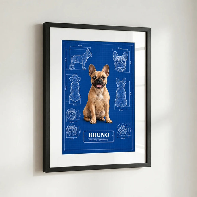 Personalised Pet Portrait | Blueprint Buddy
