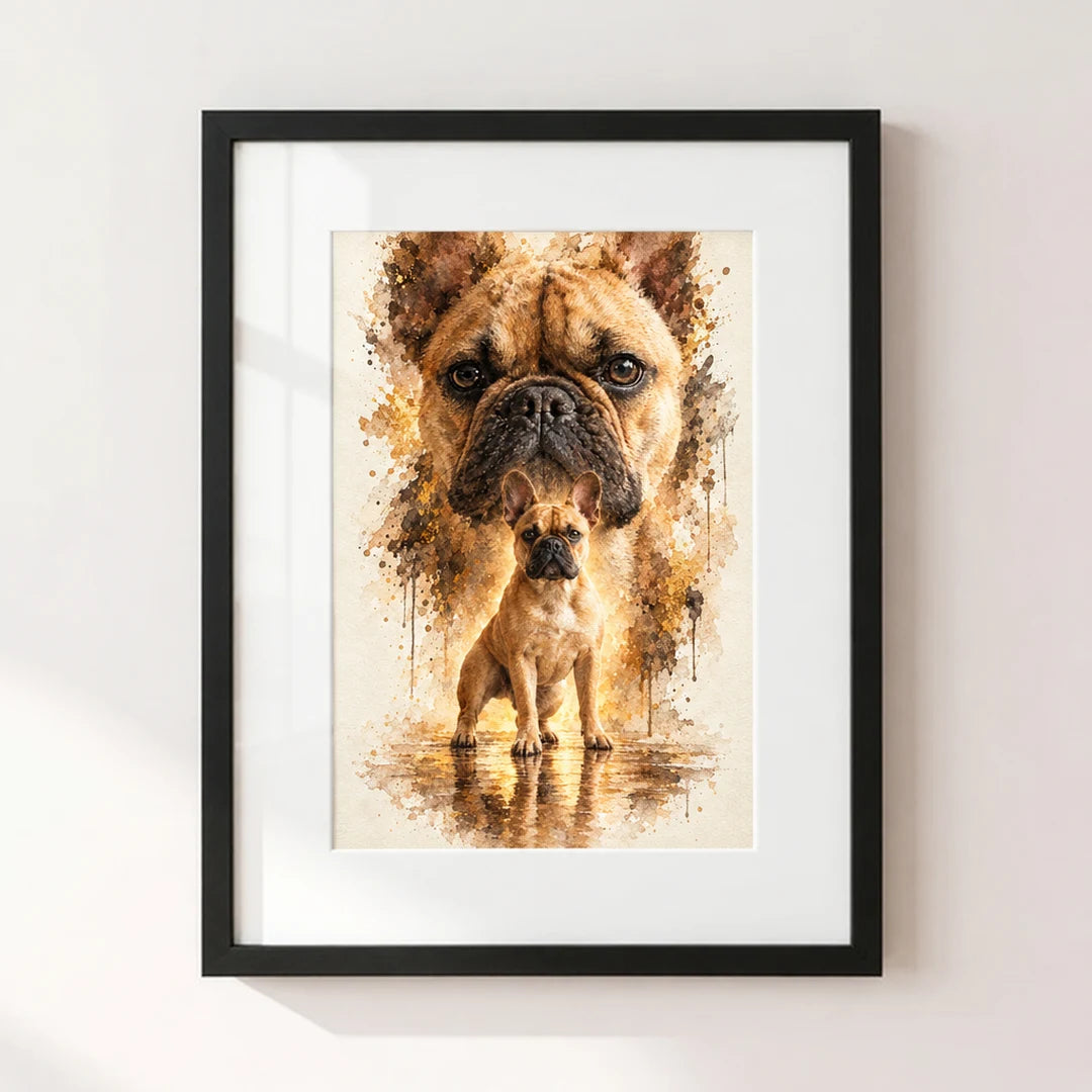 Soul Reflection poster with a french bulldog