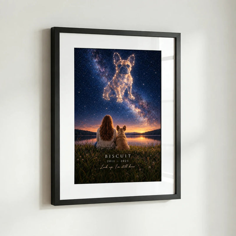 Custom pet memorial portrait | Among the Stars