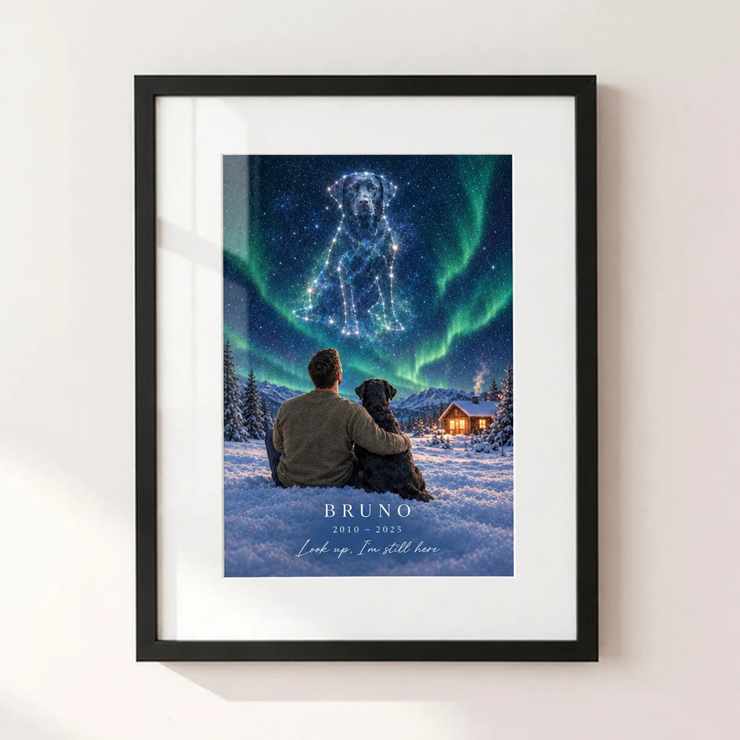 Custom pet memorial portrait | Among the Stars