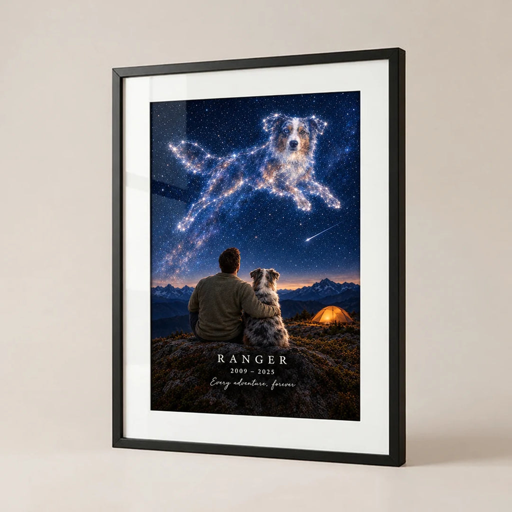 Custom pet memorial portrait | Among the Stars