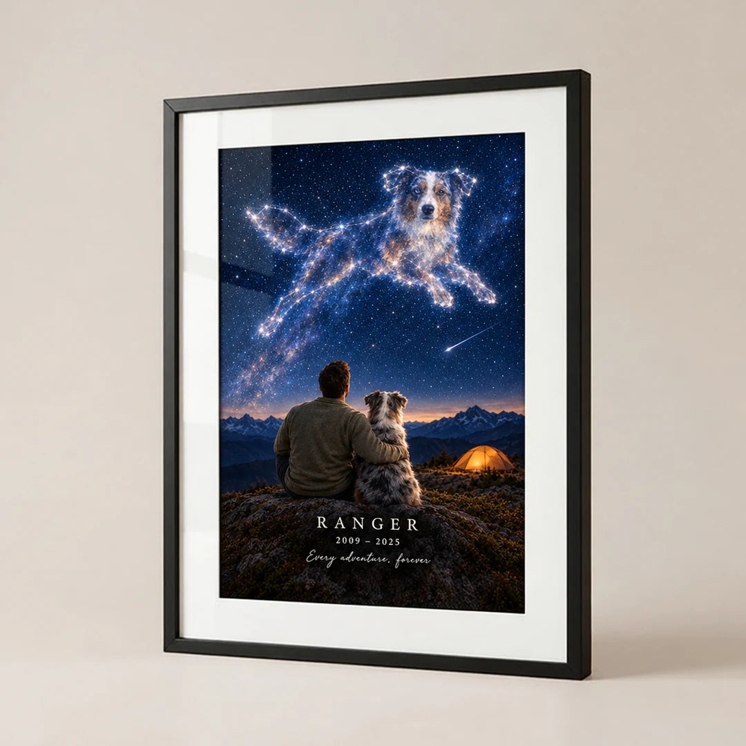 Personalised Pet Memorial Portrait | Among the Stars