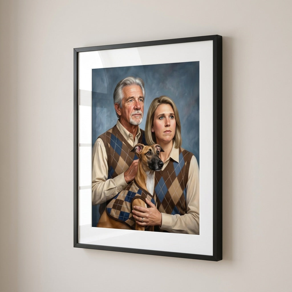 Custom pet portrait | Cheesy 90s Couple Shooting