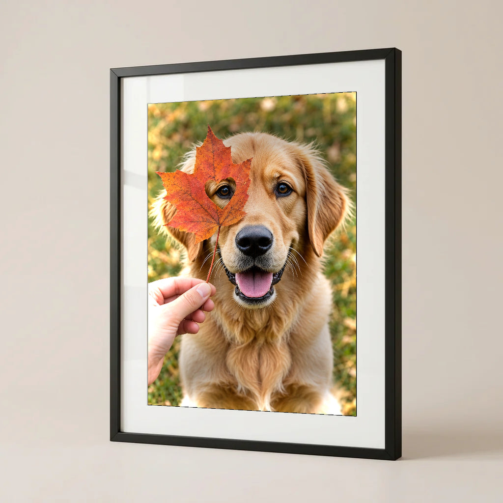 Custom pet portrait | Fall Heart