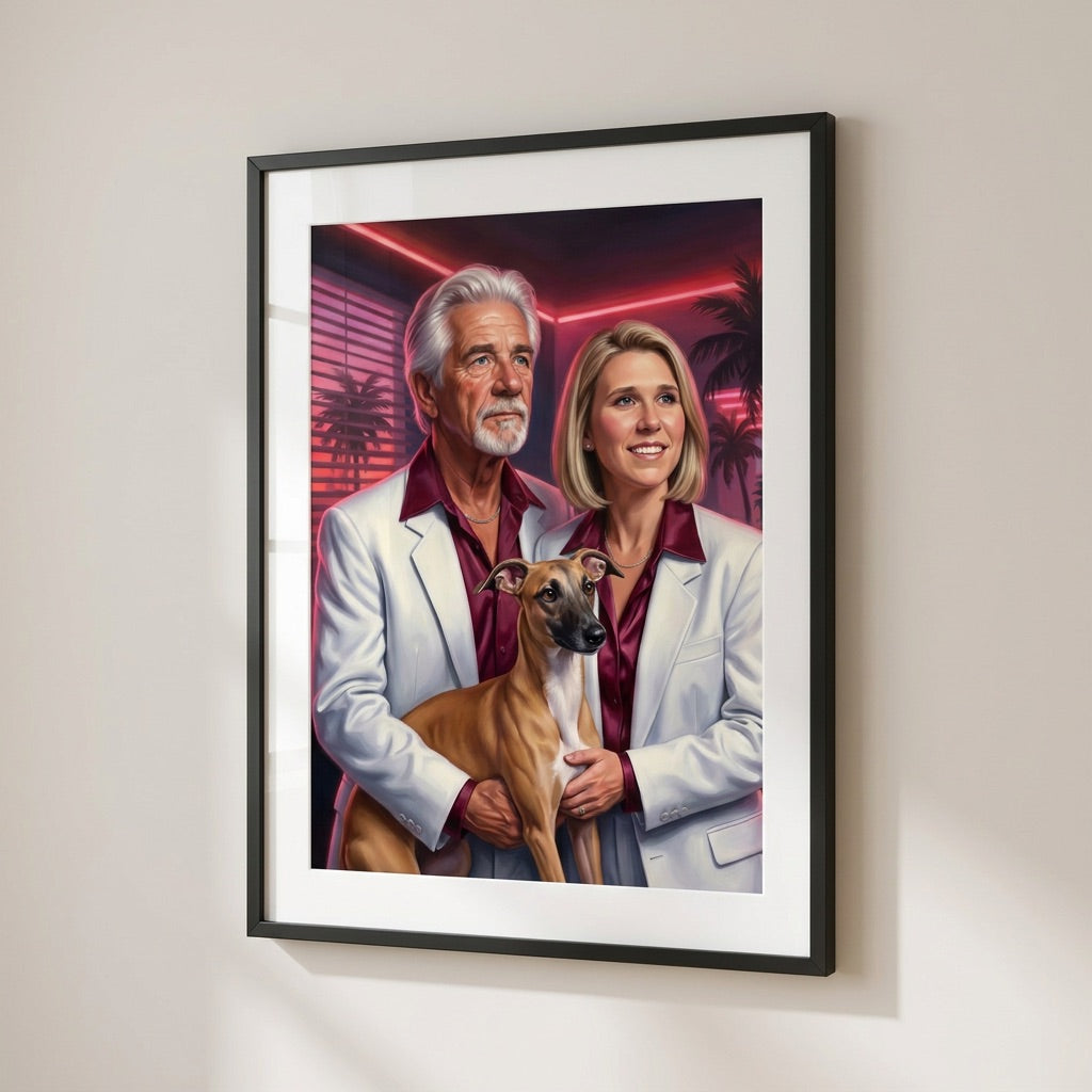 Custom pet portrait | Cheesy 90s Couple Shooting