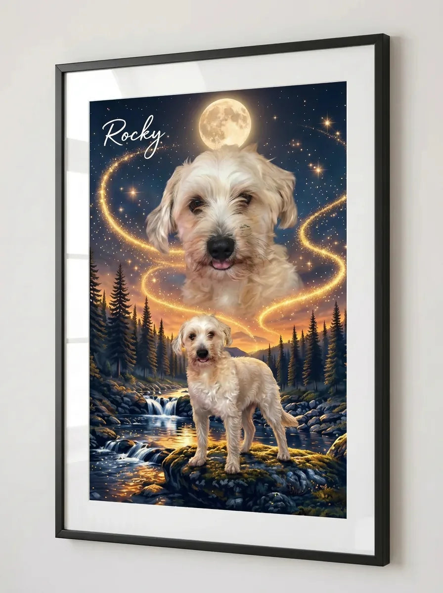 Custom pet portrait | Midnight Moonshine