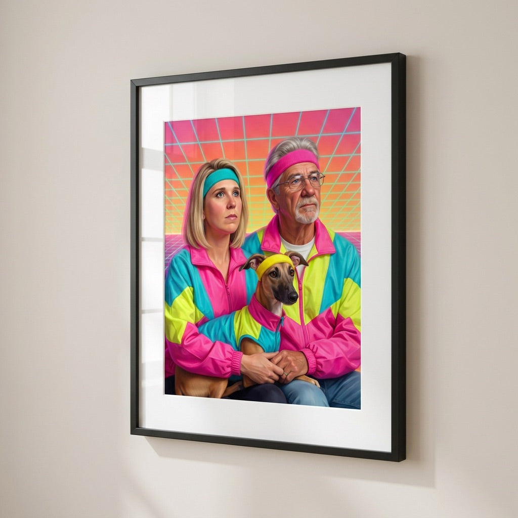 Custom pet portrait | Cheesy 90s Couple Shooting