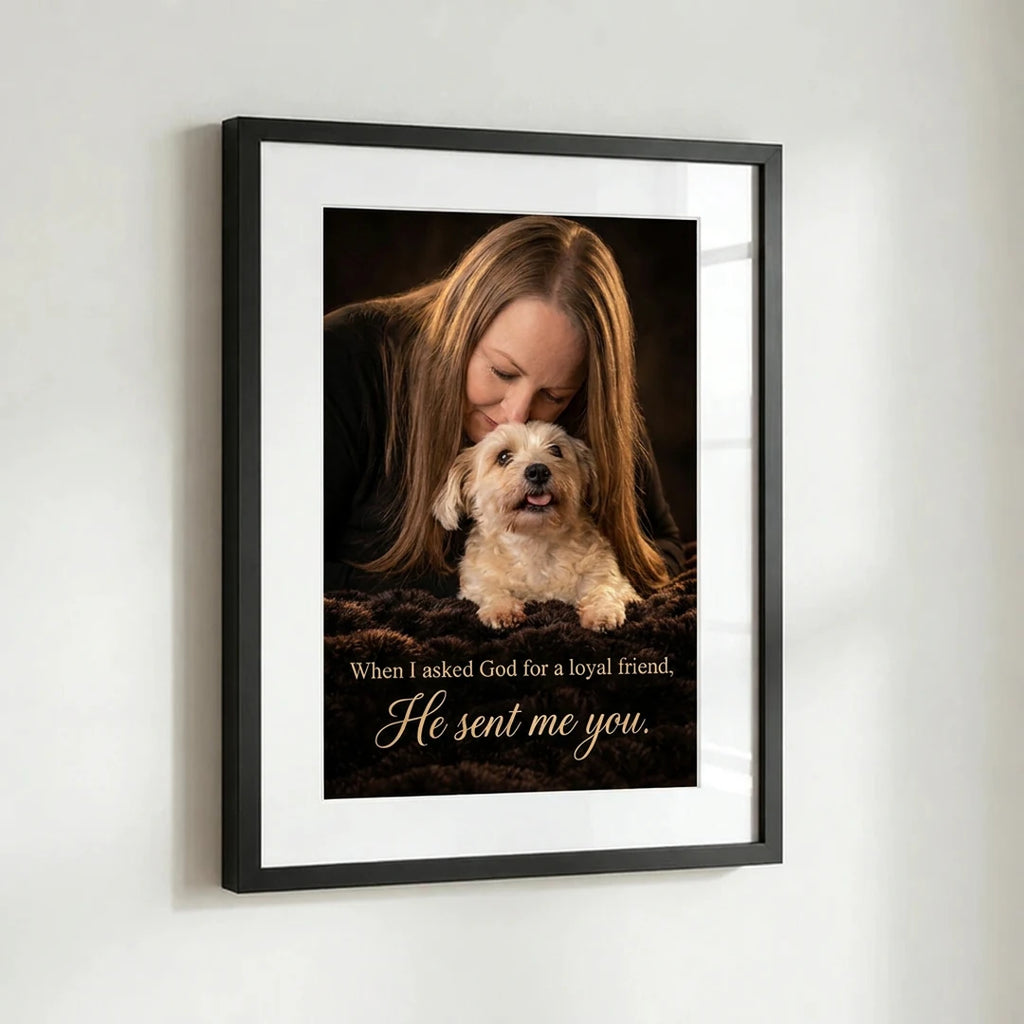 Personalised Pet Portrait | Golden Embrace