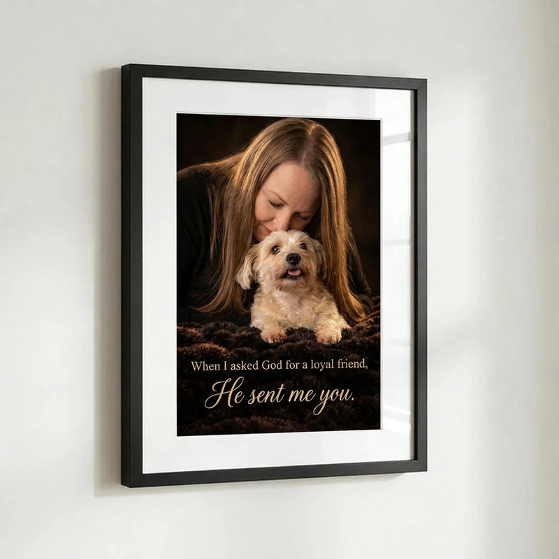 Personalised Pet Portrait | Golden Embrace