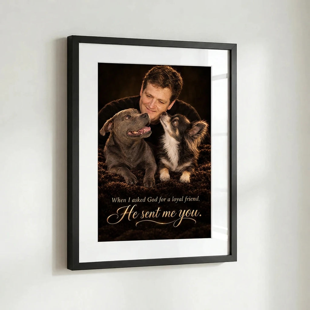 Custom pet portrait | Golden Embrace